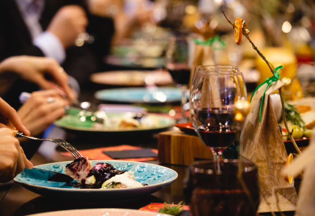 people dining at a restaurant