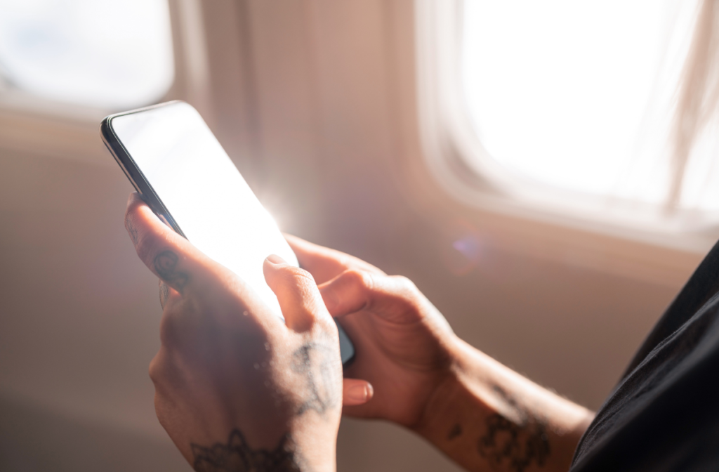 using phone in-flight