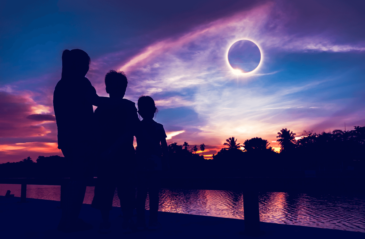 people watching total solar eclipse