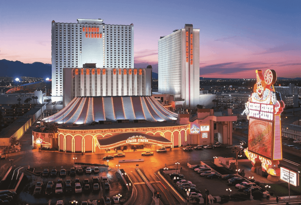 an overhead view of circuc circus hotel in las vegas