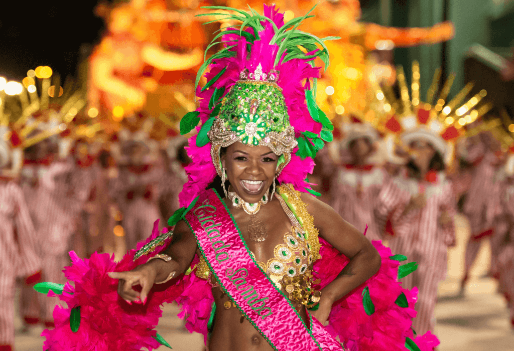 A dancer at the rio de janeiro carnaval