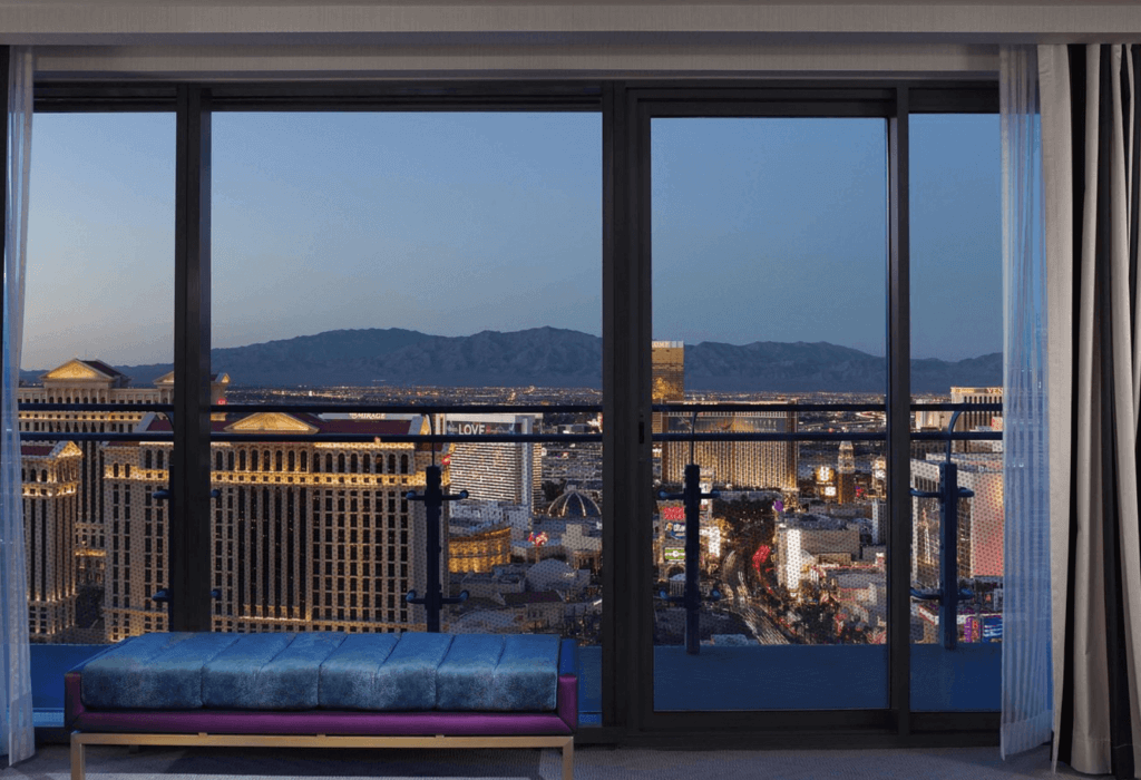 the view from the Vdara hotel in las vegas