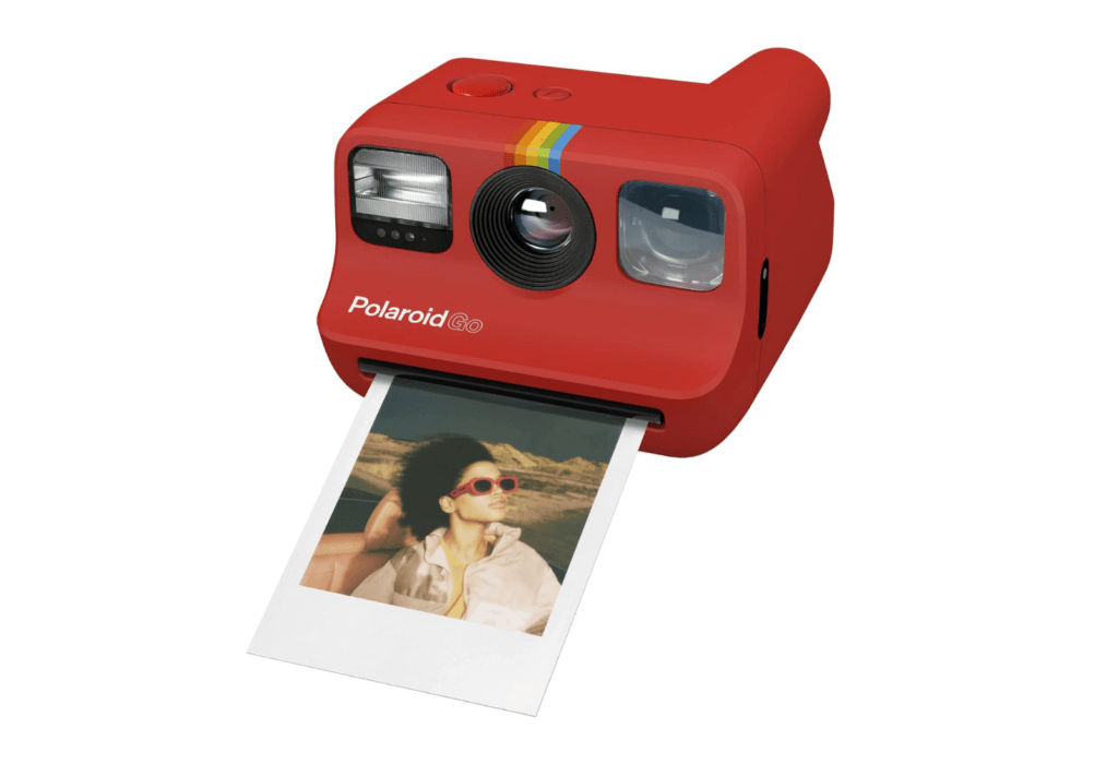 red polaroid camera, a great gift idea for Valentine's Day 2024