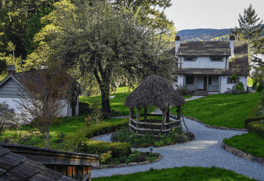 The stunning gardens of the country house hotel near Vancouver Island