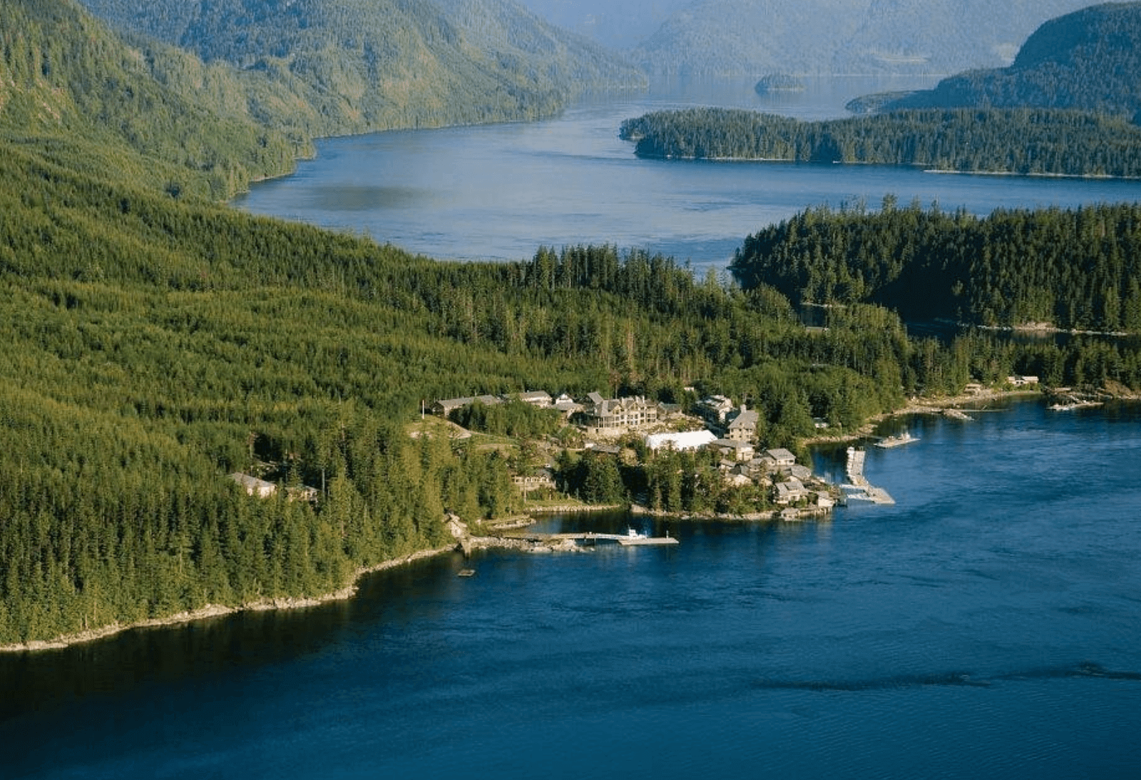 The view over Vancouver island and Sonora Resort