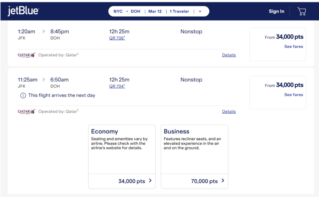 How to book flights to Qatar with JetBlue