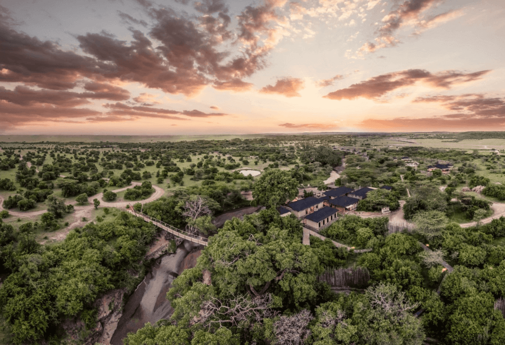 A sprawling view of the Masai Mara lodge by JW Marriott