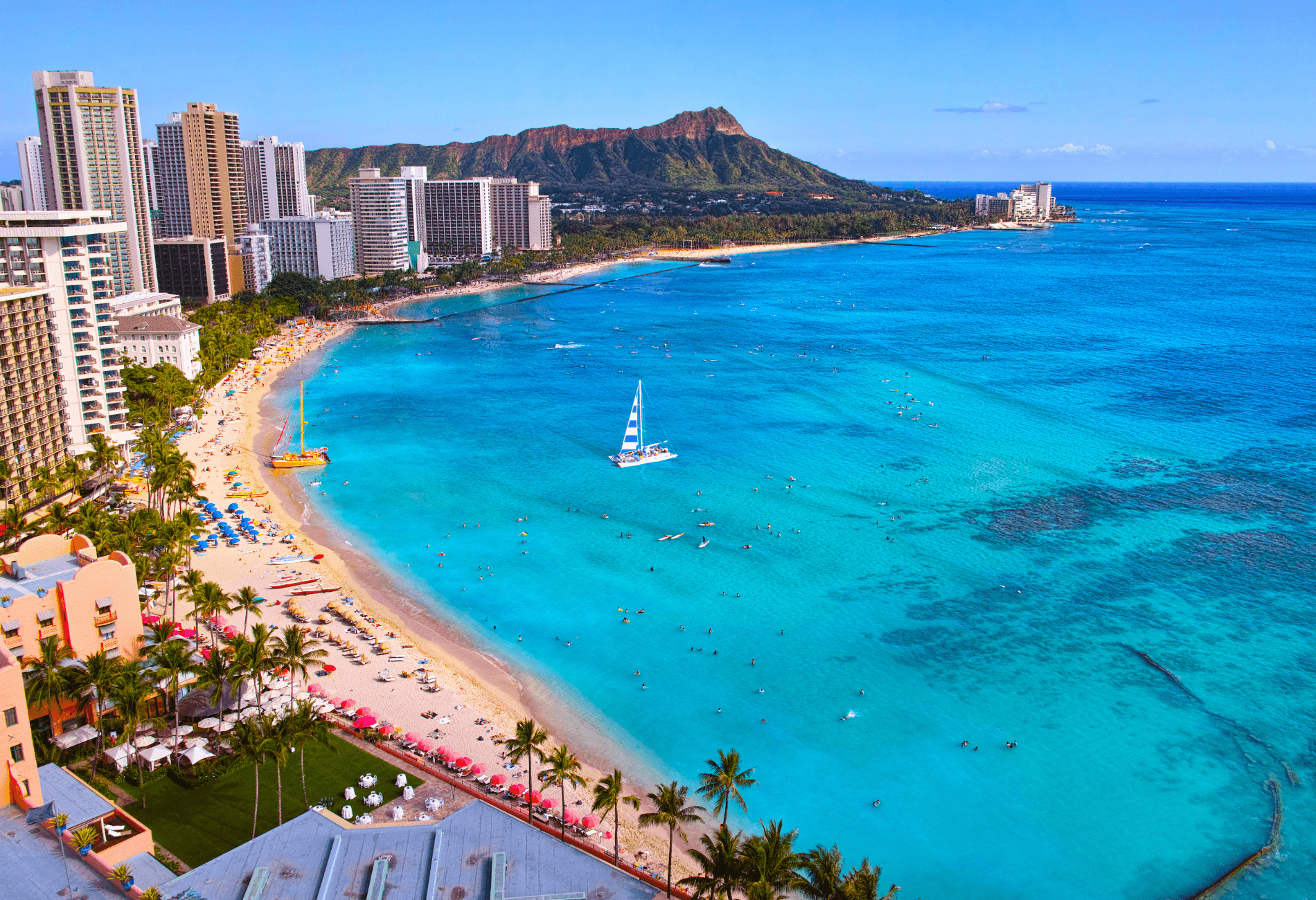 bird's eye view of Oahu for a giveaway of the day for Mother's Day 2024