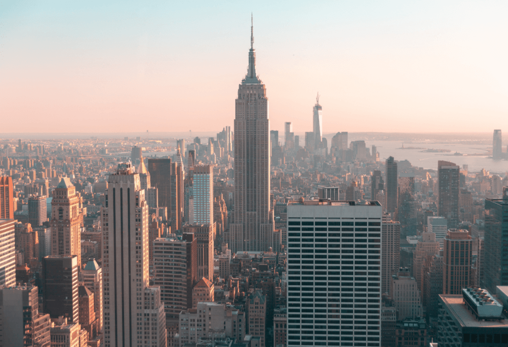 New York City skyline from the Rockerfeller center