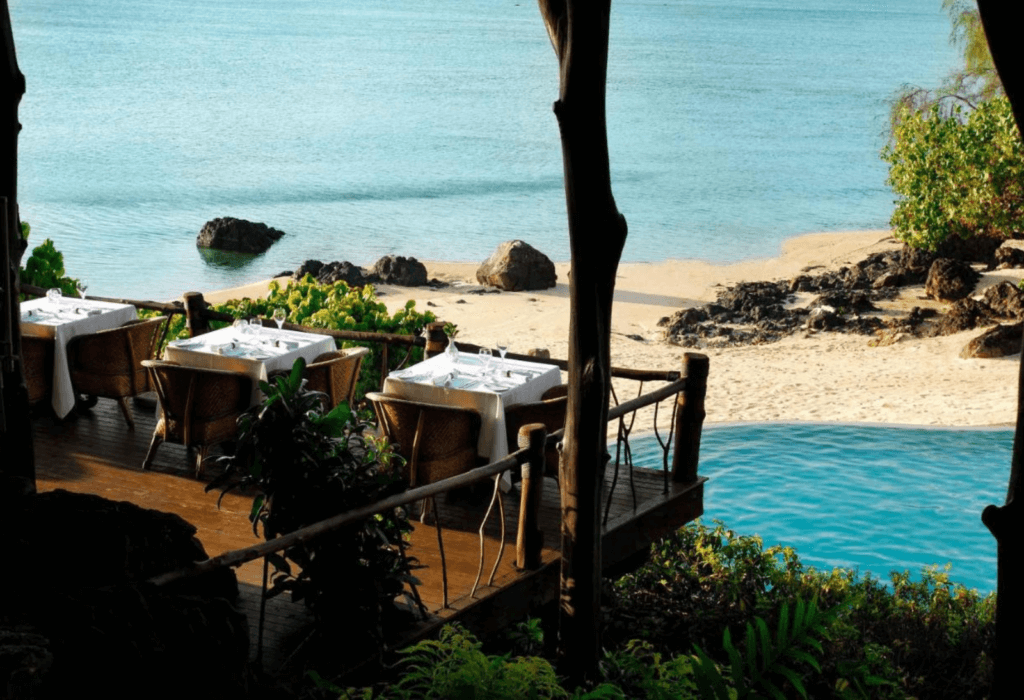 The restaurant view at pacific resort aitutaki