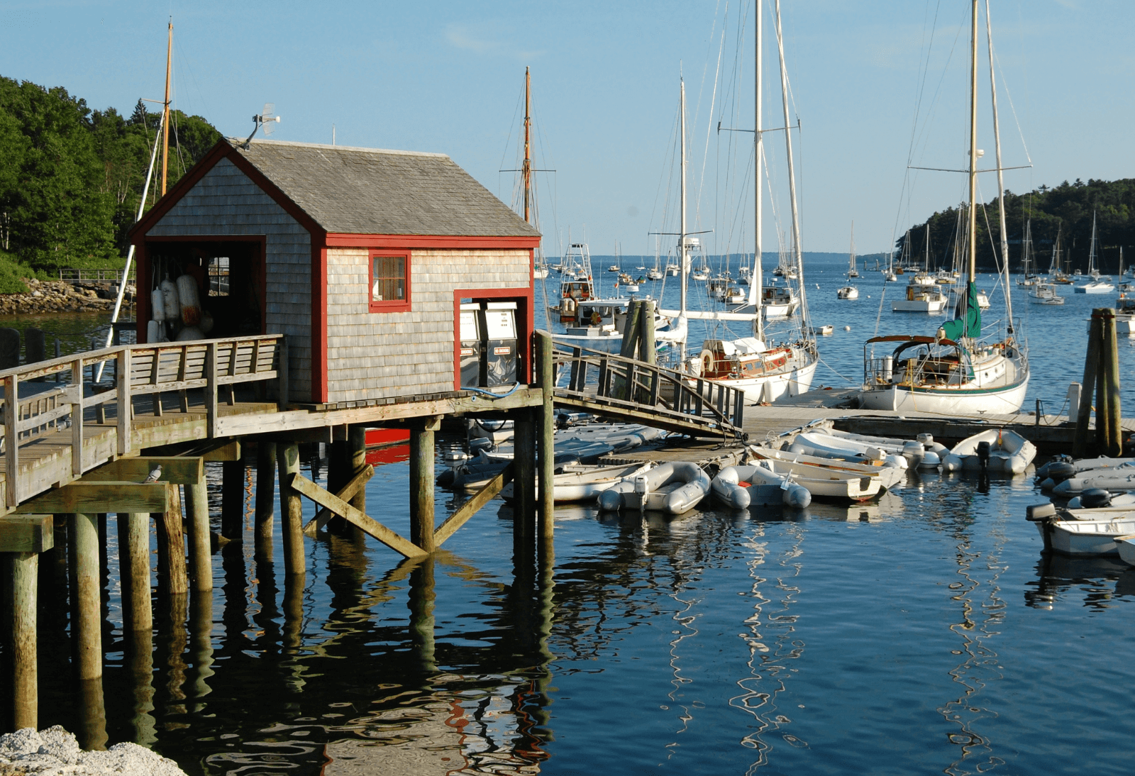 A harbor scene in Maine