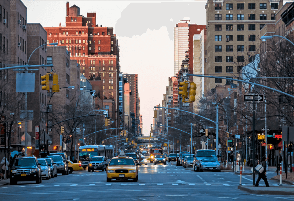 Dusk on Fifth Avenue in New