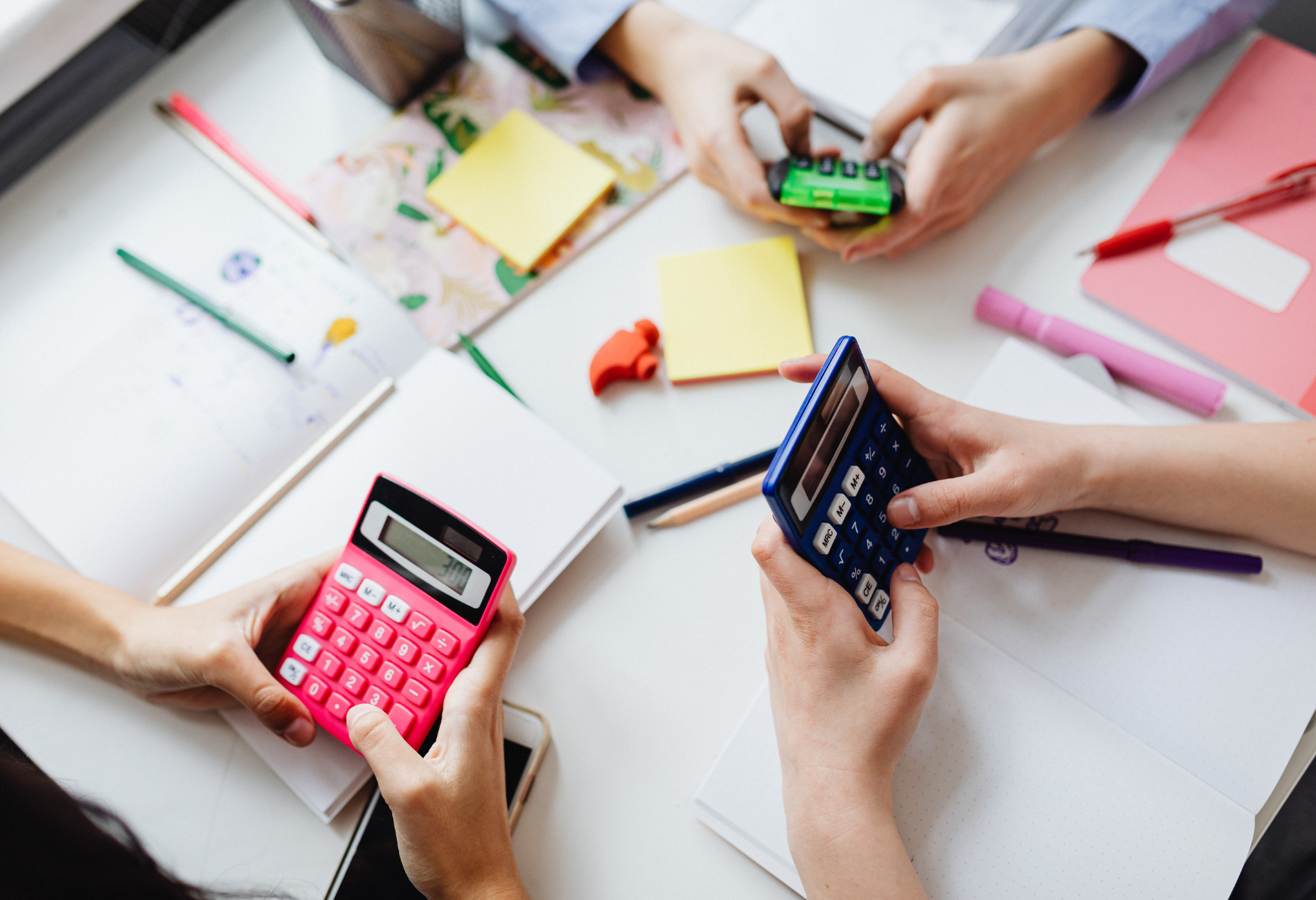 people using calculators