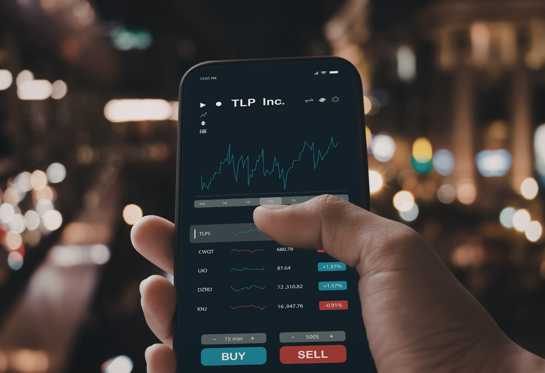 investing app on phone