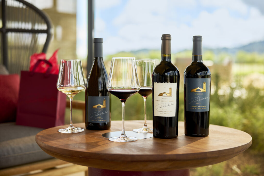 Robert Mondavi Wine bottles on table