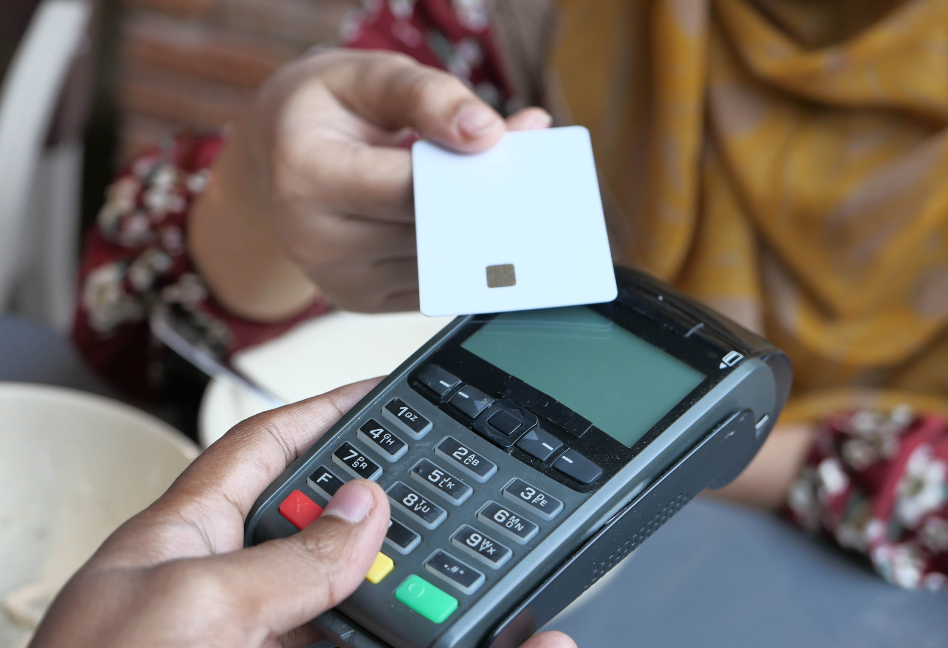 paying with a credit card