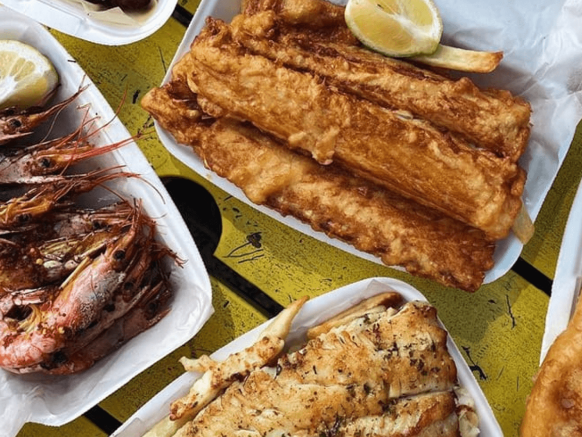selection of fish and chip dishes in cape town