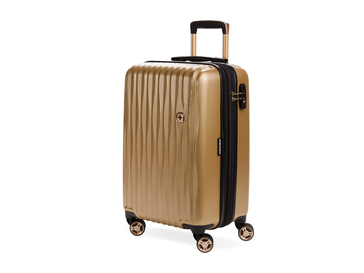 gold suitcase